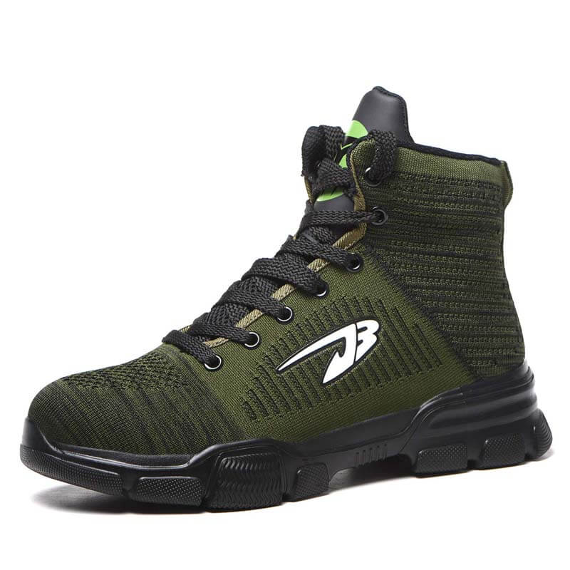 Herren Stahlkappenstiefel Winter Warm Komfortable Industriekonstruktion Rutschfeste Tennisarbeitssicherheitsschuhe