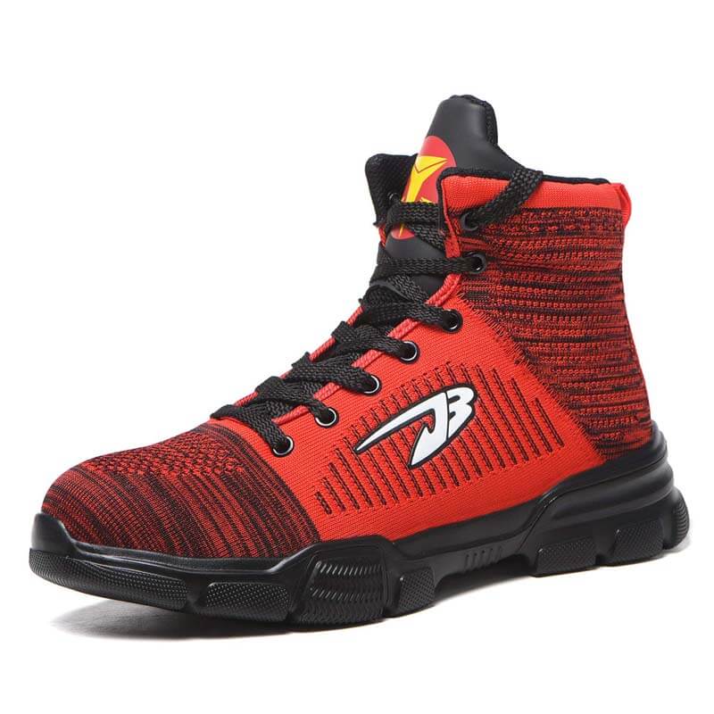Herren Stahlkappenstiefel Winter Warm Komfortable Industriekonstruktion Rutschfeste Tennisarbeitssicherheitsschuhe