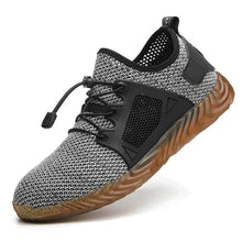 Lade das Bild in den Galerie-Viewer, Herren Arbeitsschuhe Mesh Breathable Lightweight Comfortable Steel Toe Safety Industriebau Rutschfeste Schuhe
