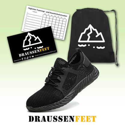 Herren Arbeitsschuhe Mesh Breathable Lightweight Comfortable Steel Toe Safety Industriebau Rutschfeste Schuhe