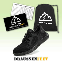 Lade das Bild in den Galerie-Viewer, Herren Arbeitsschuhe Mesh Breathable Lightweight Comfortable Steel Toe Safety Industriebau Rutschfeste Schuhe
