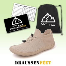 Lade das Bild in den Galerie-Viewer, draussenfeet barfuss strickschuhe 31545 beige
