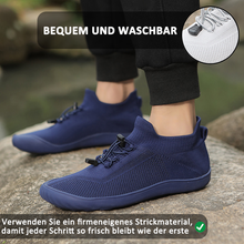 Lade das Bild in den Galerie-Viewer, draussenfeet barfuss strickschuhe 31545 dunkelblau
