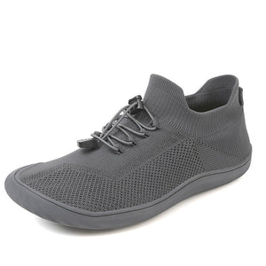 draussenfeet barfuss strickschuhe 31545 dunkelgrau