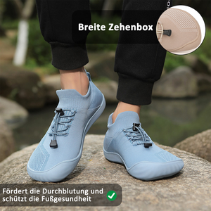 draussenfeet barfuss strickschuhe 31545 hellblau