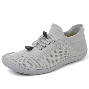draussenfeet barfuss strickschuhe 31545 hellgrau