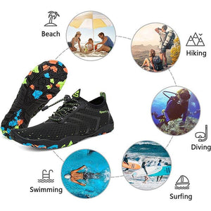 Wasserschuhe Herren Damen Barfußschuhe Strand Schwimmschuhe Schnelltrocknende Aqua Socken Poolschuhe für Surf Yoga Wassergymnastik