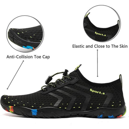Wasserschuhe Herren Damen Barfußschuhe Strand Schwimmschuhe Schnelltrocknende Aqua Socken Poolschuhe für Surf Yoga Wassergymnastik