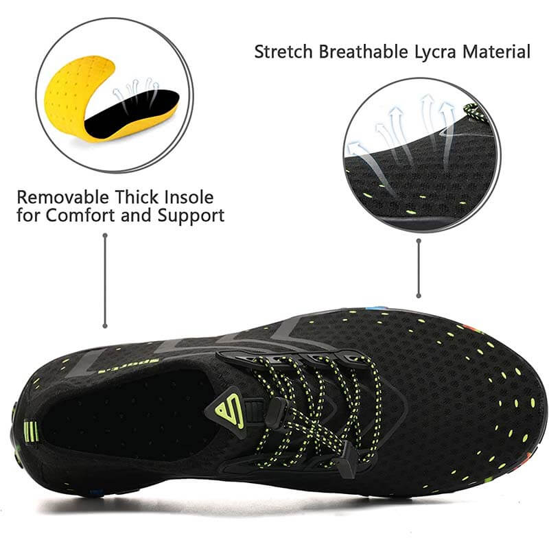 Wasserschuhe Herren Damen Barfußschuhe Strand Schwimmschuhe Schnelltrocknende Aqua Socken Poolschuhe für Surf Yoga Wassergymnastik
