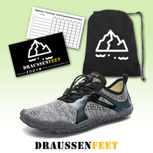 Lade das Bild in den Galerie-Viewer, draussenfeet barfussschuhe 31436 hell grau 
