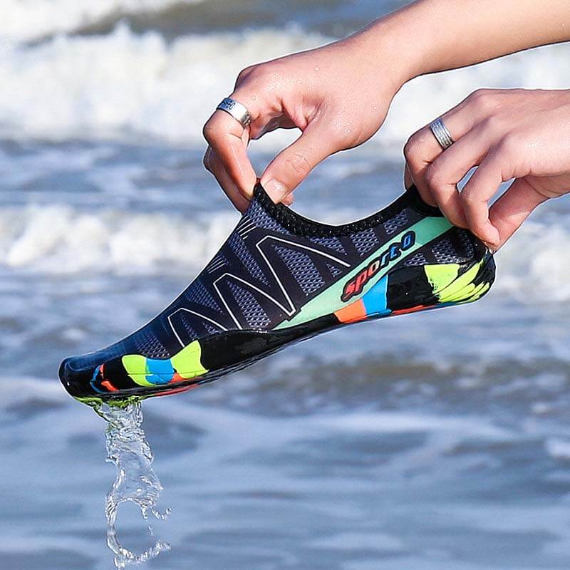 Barfuß-Wasserschuhe, schnell trocknend, atmungsaktiv, leicht, Aqua-Socken, Schwimmen, Strandschuhe für Outdoor-Fitness, Radfahren (Unisex)