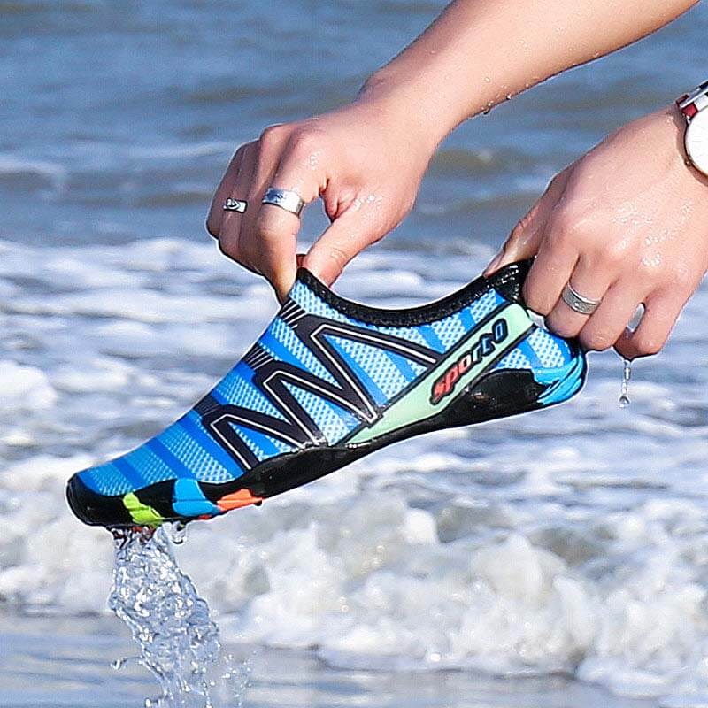 Barfuß-Wasserschuhe, schnell trocknend, atmungsaktiv, leicht, Aqua-Socken, Schwimmen, Strandschuhe für Outdoor-Fitness, Radfahren (Unisex)