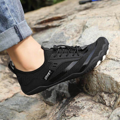 Outdoor-Flussverfolgungsschuhe, rutschfeste Schwimmschuhe, Wat-Wanderschuhe, Fünf-Finger-Profi-Barfußschuhe (Unisex)