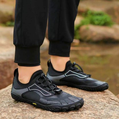 Neue Outdoor-Flussverfolgungsschuhe für Männer und Frauen Watschuhe zum Strandschwimmen Bergsteiger-Fünffinger-Indoor-Lauffitnessschuhe Barfußschuhe (Unisex)