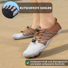 Lade das Bild in den Galerie-Viewer, draussenfeet barfussschuhe 31480 grau braun
