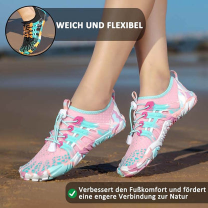 Bare-Water-Schuhe mit verstellbarer Schnalle, atmungsaktiv, schnell trocknend, rutschfest, für Herren im Sommer, Strandspaziergang/Schwimmen im Pool/Outdoor-Aktivitäten (Unisex)