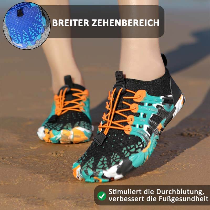 Bare-Water-Schuhe mit verstellbarer Schnalle, atmungsaktiv, schnell trocknend, rutschfest, für Herren im Sommer, Strandspaziergang/Schwimmen im Pool/Outdoor-Aktivitäten (Unisex)