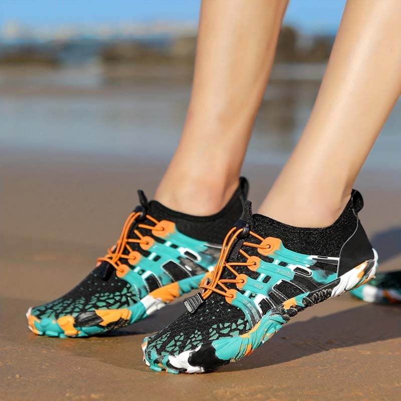 Bare-Water-Schuhe mit verstellbarer Schnalle, atmungsaktiv, schnell trocknend, rutschfest, für Herren im Sommer, Strandspaziergang/Schwimmen im Pool/Outdoor-Aktivitäten (Unisex)