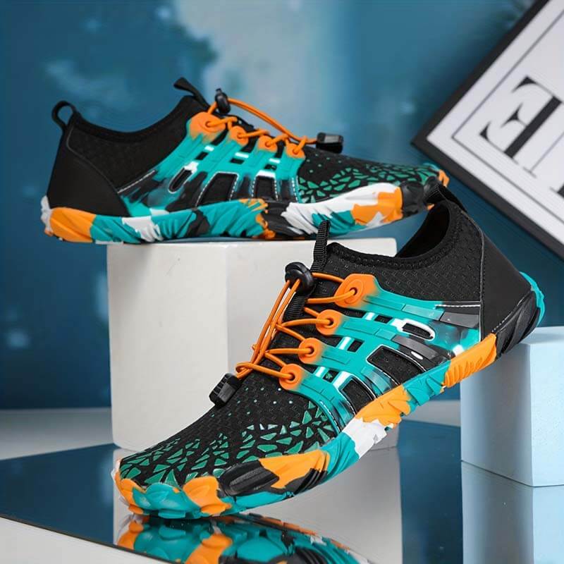 Bare-Water-Schuhe mit verstellbarer Schnalle, atmungsaktiv, schnell trocknend, rutschfest, für Herren im Sommer, Strandspaziergang/Schwimmen im Pool/Outdoor-Aktivitäten (Unisex)