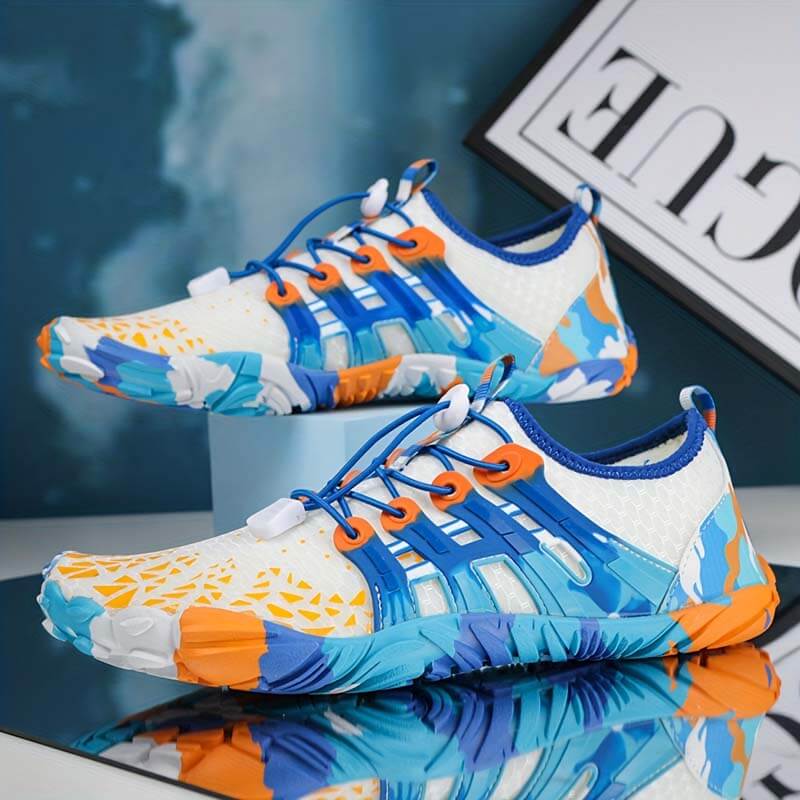 Bare-Water-Schuhe mit verstellbarer Schnalle, atmungsaktiv, schnell trocknend, rutschfest, für Herren im Sommer, Strandspaziergang/Schwimmen im Pool/Outdoor-Aktivitäten (Unisex)