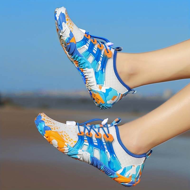 Bare-Water-Schuhe mit verstellbarer Schnalle, atmungsaktiv, schnell trocknend, rutschfest, für Herren im Sommer, Strandspaziergang/Schwimmen im Pool/Outdoor-Aktivitäten (Unisex)