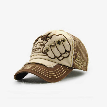 Herren Vintage verstellbare Denim Patch Baseball Cap Outdoor Casual Travel Sonnenschutz Hut