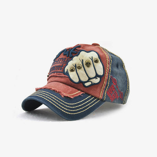 Herren Vintage verstellbare Denim Patch Baseball Cap Outdoor Casual Travel Sonnenschutz Hut