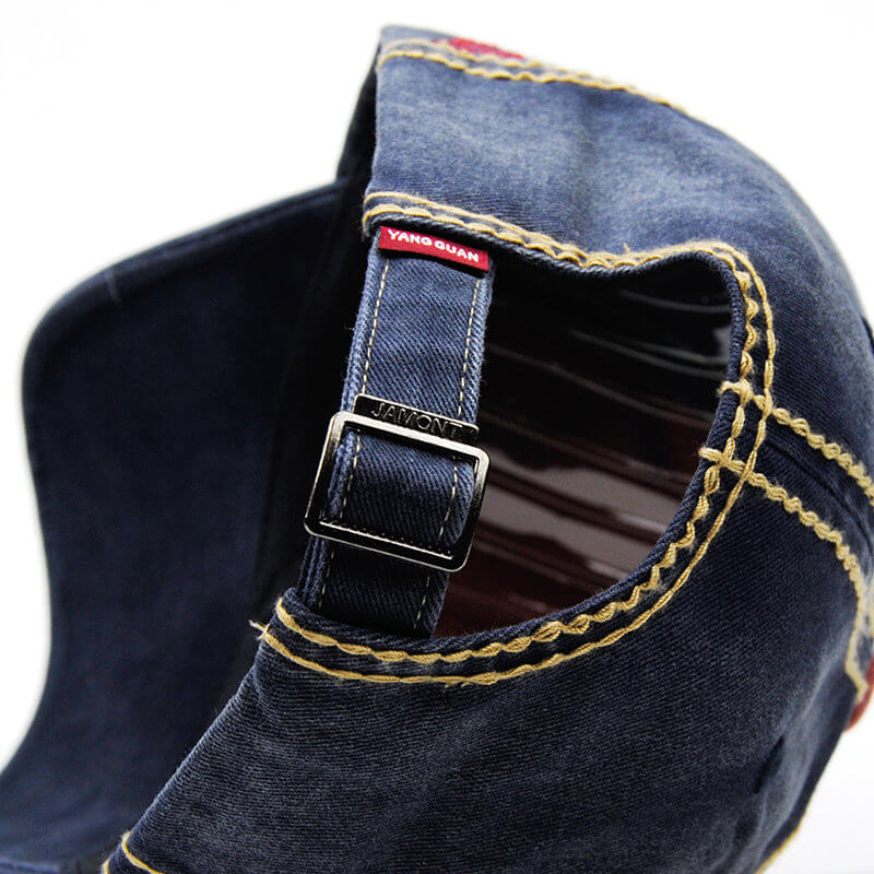 Herren Vintage verstellbare Denim Patch Baseball Cap Outdoor Casual Travel Sonnenschutz Hut