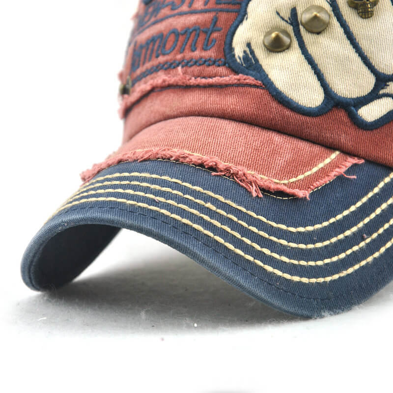 Herren Vintage verstellbare Denim Patch Baseball Cap Outdoor Casual Travel Sonnenschutz Hut