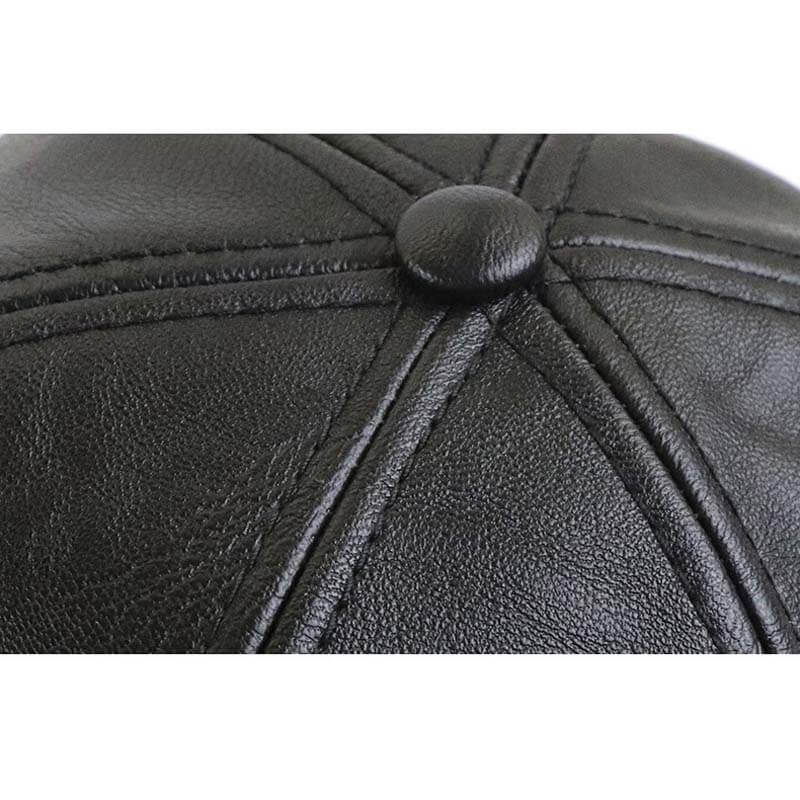 Men PU leather vintage baseball cap casual outdoor adjustable warm lightness hats