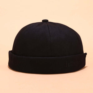 Herren & Damen Sailor Cap Rolled Cuff Retro Krempen ohne Hut Beanie Hats Skull Caps