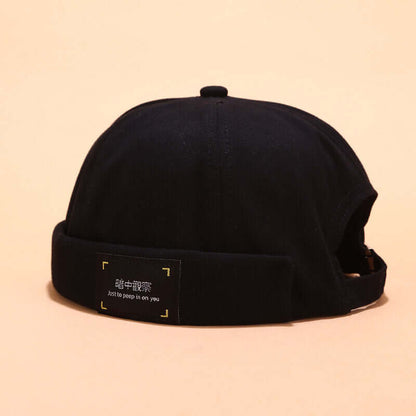 Herren & Damen Sailor Cap Rolled Cuff Retro Krempen ohne Hut Beanie Hats Skull Caps