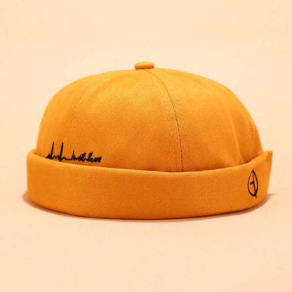 Herren & Damen Sailor Cap Rolled Cuff Retro Krempen ohne Hut Beanie Hats Skull Caps