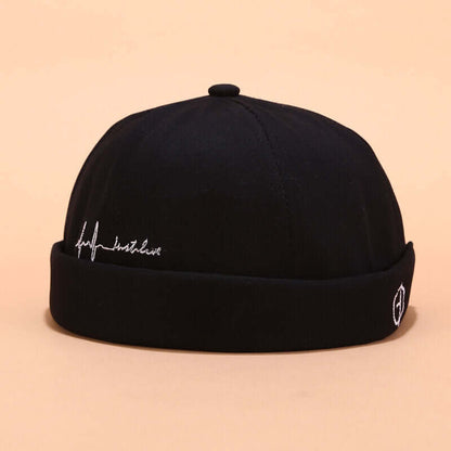 Herren & Damen Sailor Cap Rolled Cuff Retro Krempen ohne Hut Beanie Hats Skull Caps