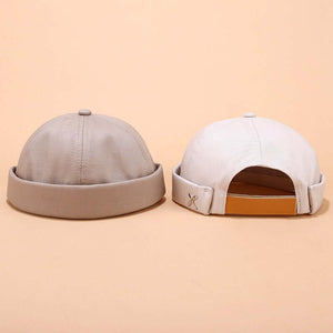 Herren & Damen Sailor Cap Rolled Cuff Retro Krempen ohne Hut Beanie Hats Skull Caps