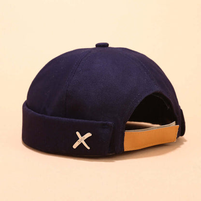 Herren & Damen Sailor Cap Rolled Cuff Retro Krempen ohne Hut Beanie Hats Skull Caps