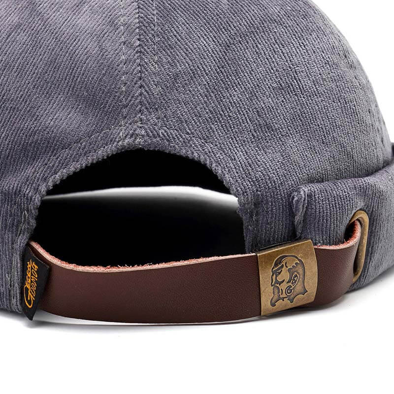 Men & women couples Adjustable solid cord cremal hats retro crimping bucket cap