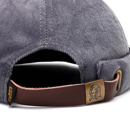 Men & women couples Adjustable solid cord cremal hats retro crimping bucket cap