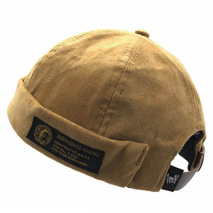 Men & women couples Adjustable solid cord cremal hats retro crimping bucket cap