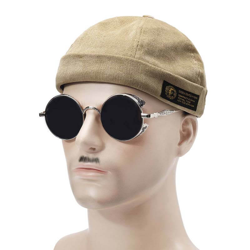 Men & women couples Adjustable solid cord cremal hats retro crimping bucket cap