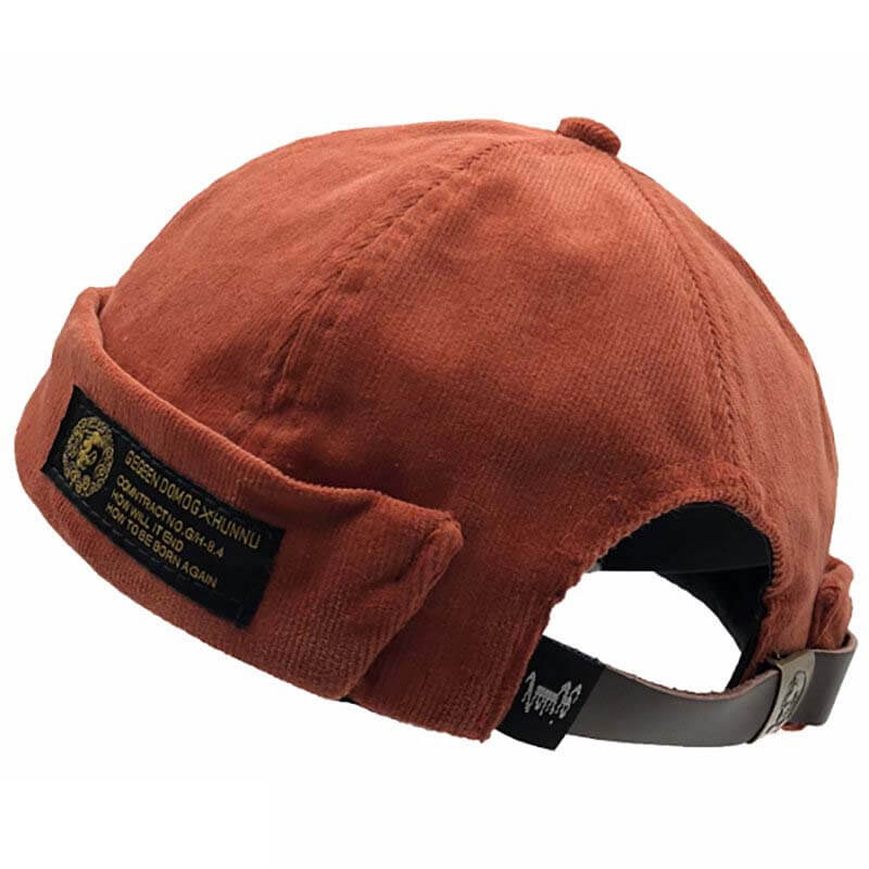 Men & women couples Adjustable solid cord cremal hats retro crimping bucket cap