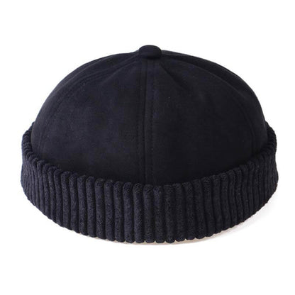 Männer & Frauen Retro Rolled Cuff Krempe Hut Skullcap Sailor Cap Worker Hat verstellbar