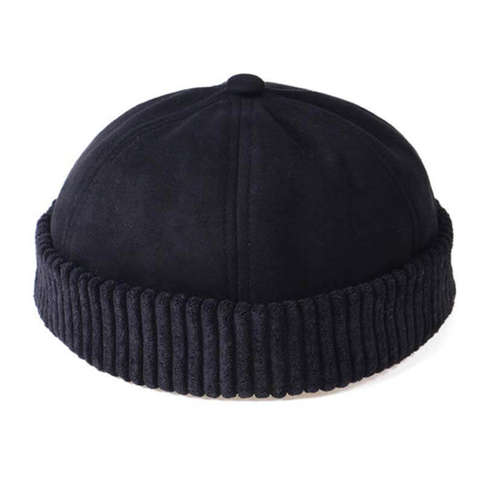 Männer & Frauen Retro Rolled Cuff Krempe Hut Skullcap Sailor Cap Worker Hat verstellbar