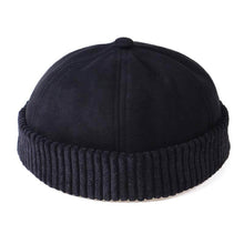 Lade das Bild in den Galerie-Viewer, Männer &amp; Frauen Retro Rolled Cuff Krempe Hut Skullcap Sailor Cap Worker Hat verstellbar
