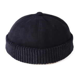 Männer & Frauen Retro Rolled Cuff Krempe Hut Skullcap Sailor Cap Worker Hat verstellbar