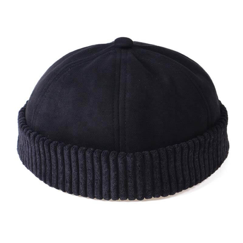 Männer & Frauen Retro Rolled Cuff Krempe Hut Skullcap Sailor Cap Worker Hat verstellbar