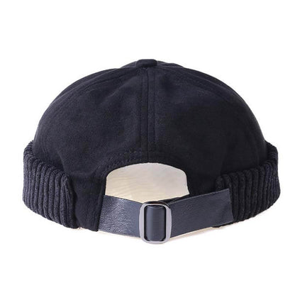 Männer & Frauen Retro Rolled Cuff Krempe Hut Skullcap Sailor Cap Worker Hat verstellbar