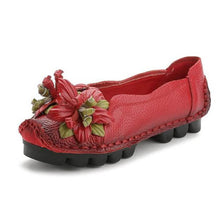Load image into Gallery viewer, Ladies grain leather shoes flat slippers

