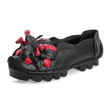 Load image into Gallery viewer, Ladies grain leather shoes flat slippers
