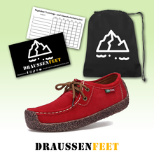 Lade das Bild in den Galerie-Viewer, draussenfeet bootsschuhe 136691 rot
